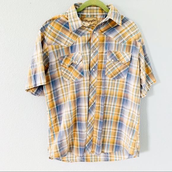 wrangler short sleeve pearl snap shirts